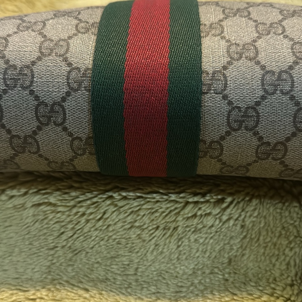 Gucci Ophidia Cherry Clutch-EUC Velcro Closure Added D Rings & Unbranded Strap - Picture 7 of 15